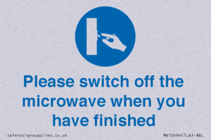 Please switch off the microwave when you have finished